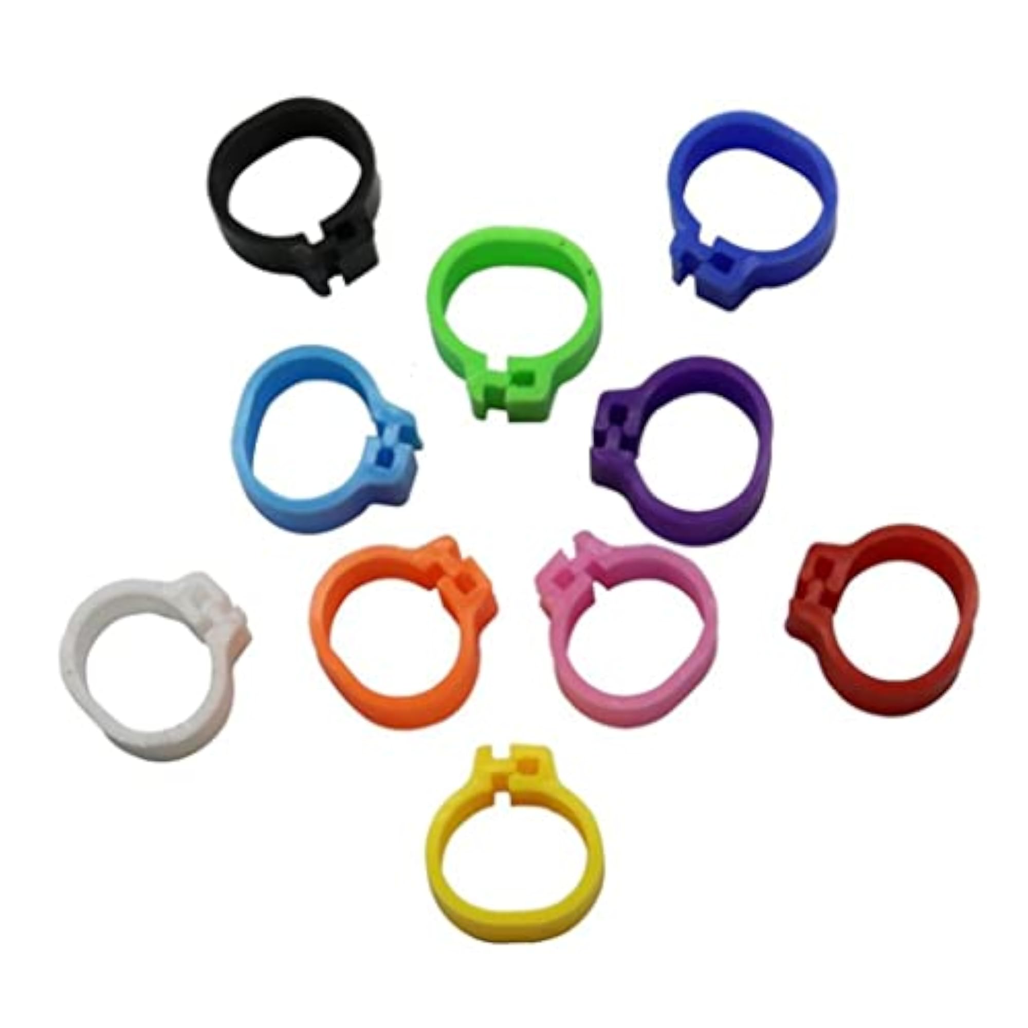 100pcs Personal Racing Pigeon Ring, Multi-Color